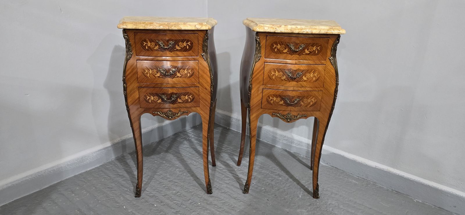 Top Quality Pair French Bedside Lamp Tables photo furniture