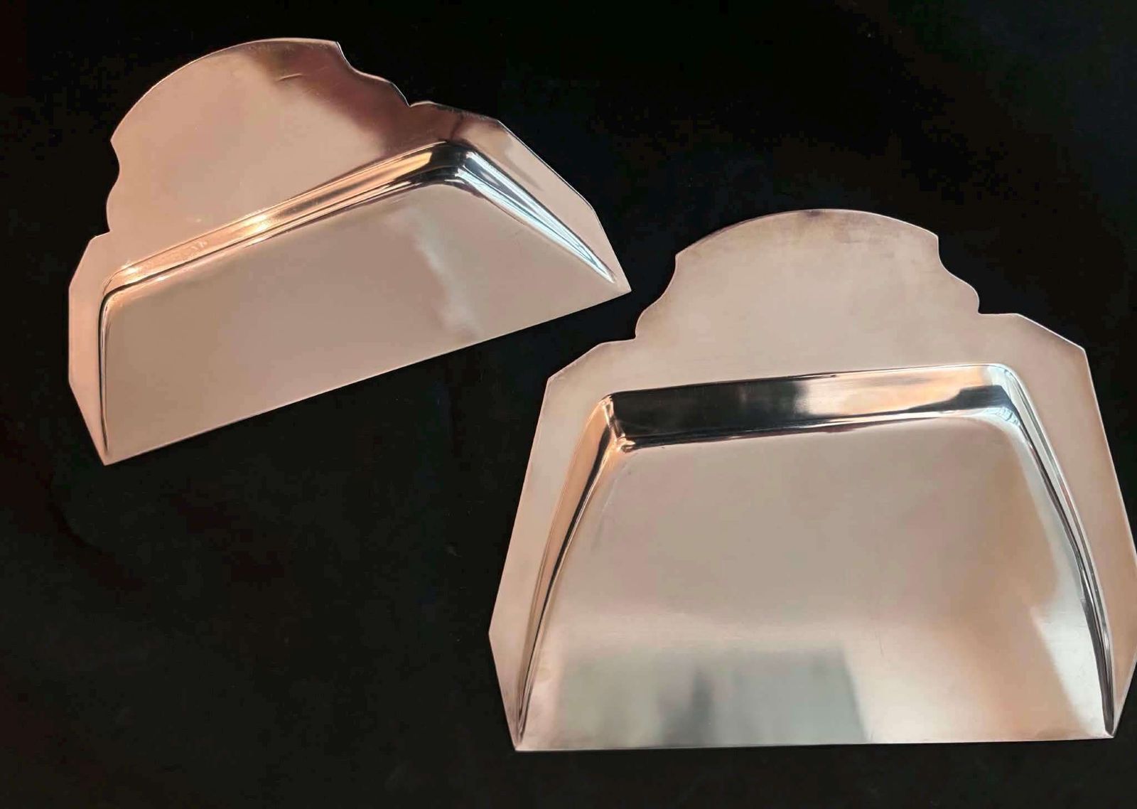 Art Deco Crumb Catcher Set: Silver Plated Table Shovel & Brush, Wiskemann Belgium 1930s photo for sale