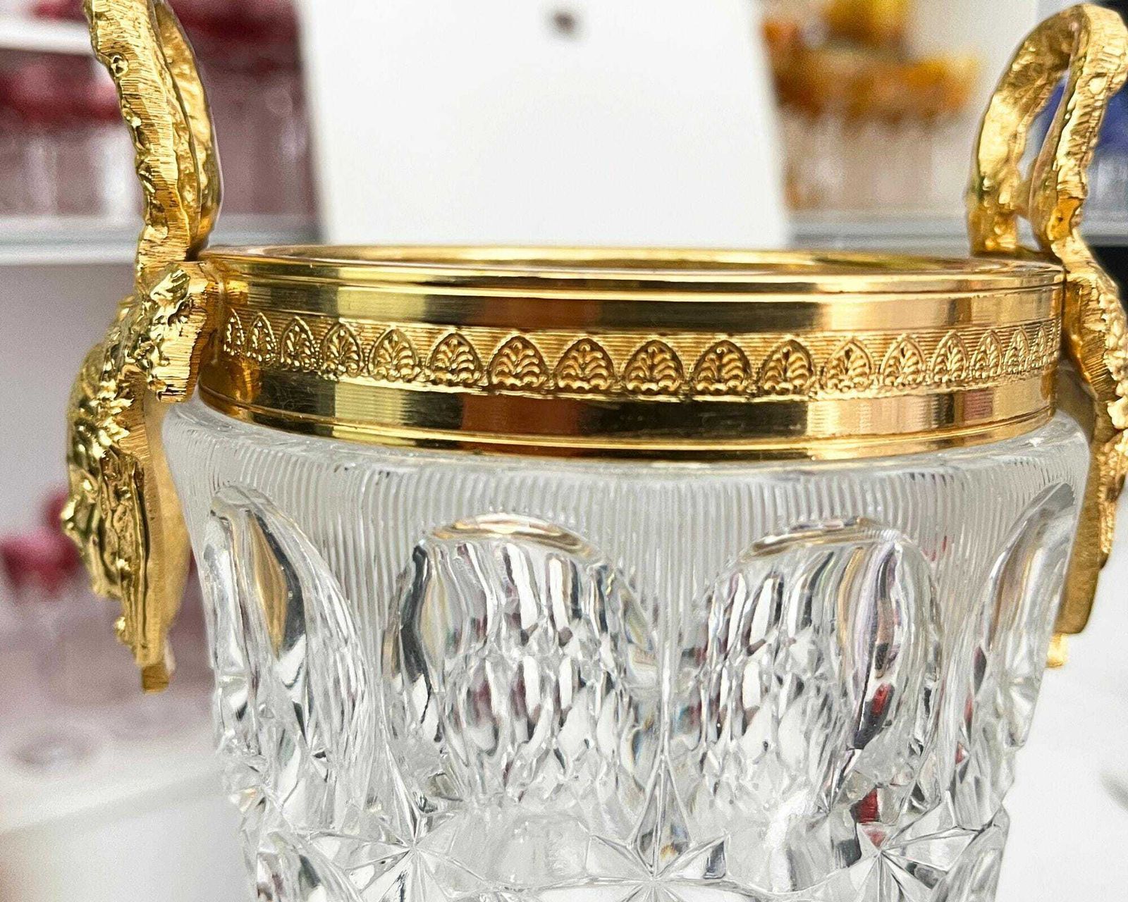 Seau à glace de style Baccarat | Art de la table de style Medusa Versace photo vinterior