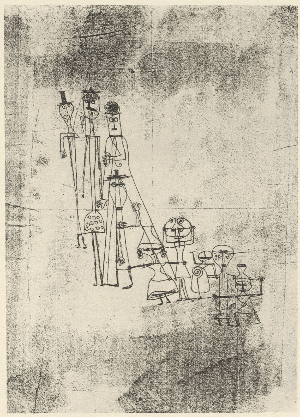 Fine Framed 1944 Lithograph By Paul Klee photo furniture