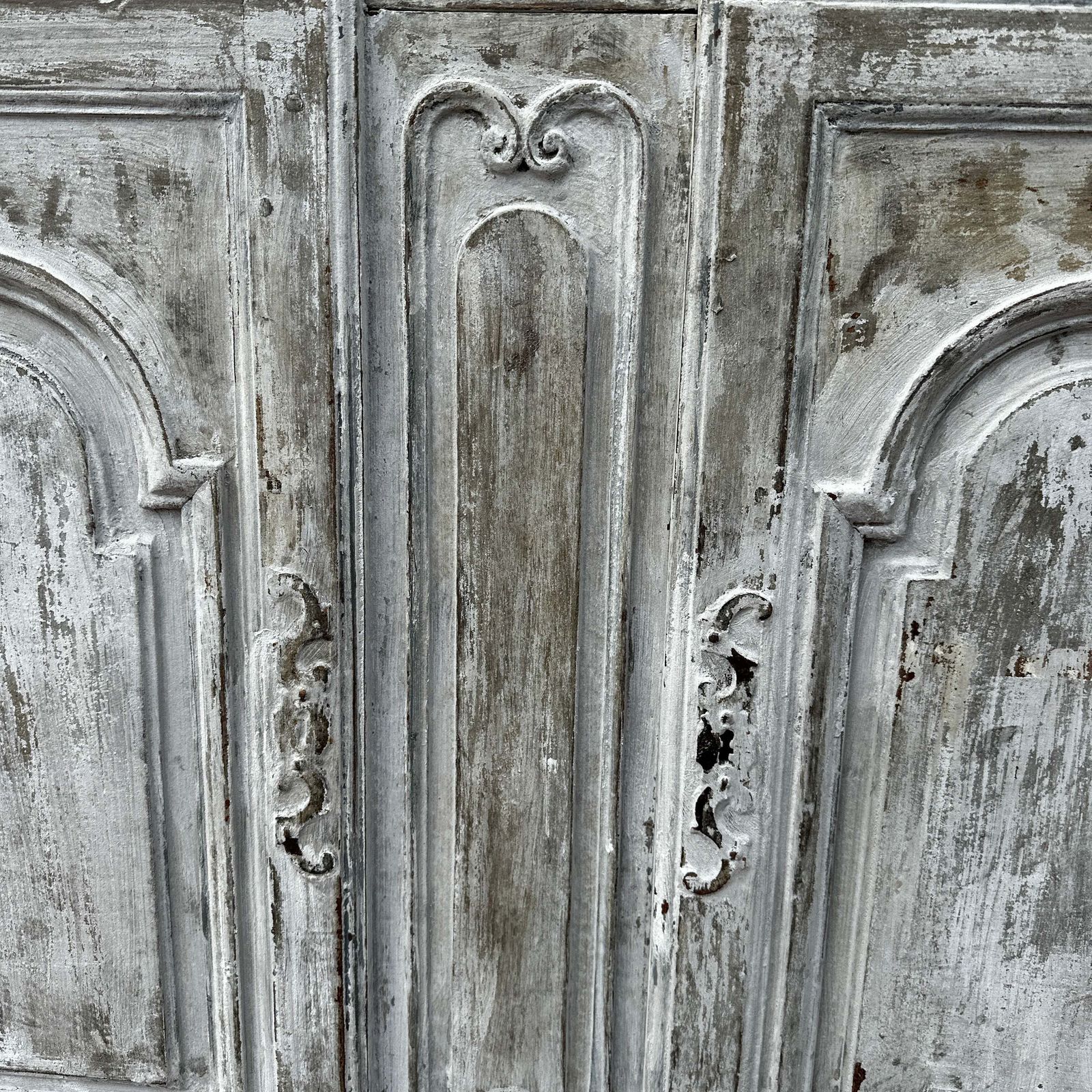 Large Antique French Chateau Painted Buffet Cupboard Louis XV 1870 photo 1750.0
