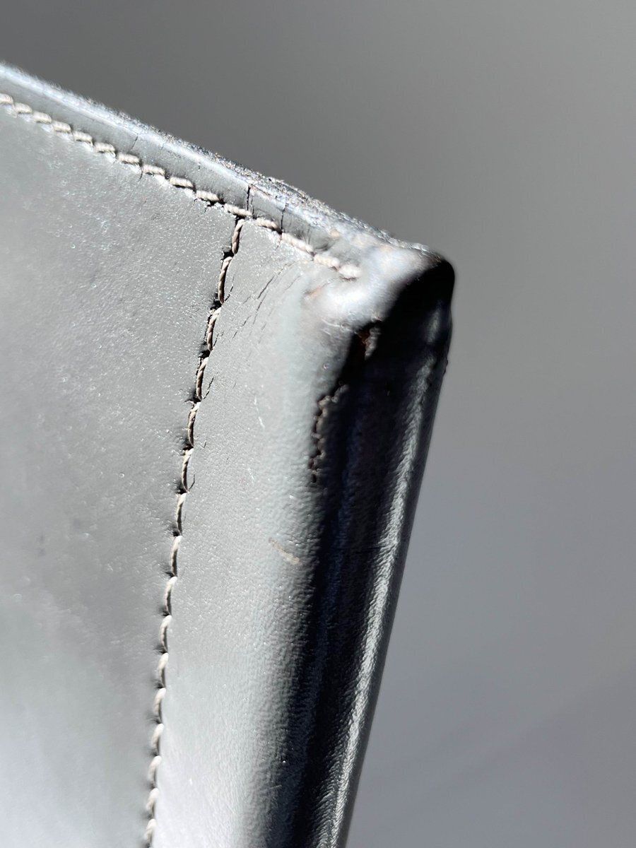 Ballerina Chair In Grey Coloured Full Grain Leather By Herbert Ohl For Matteo Grassi, 1990s photo vinterior