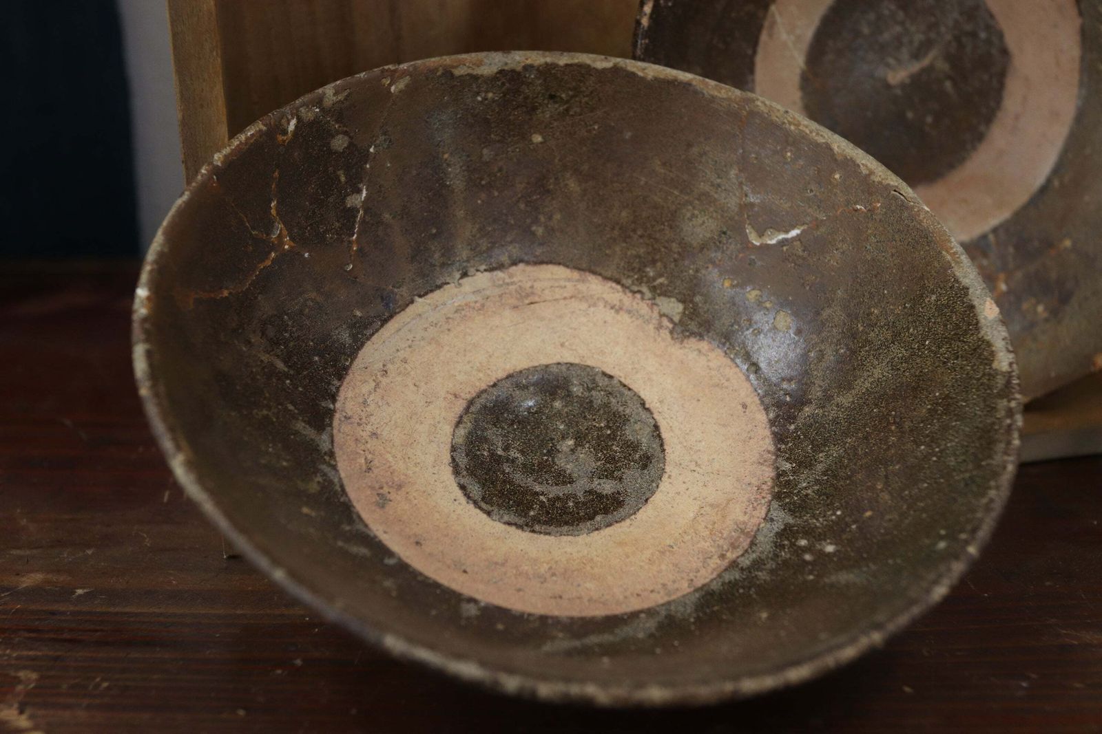 Pair Of Chinese Dark Glazed Song Dynasty Tea Bowels (Chazhan) photo for sale