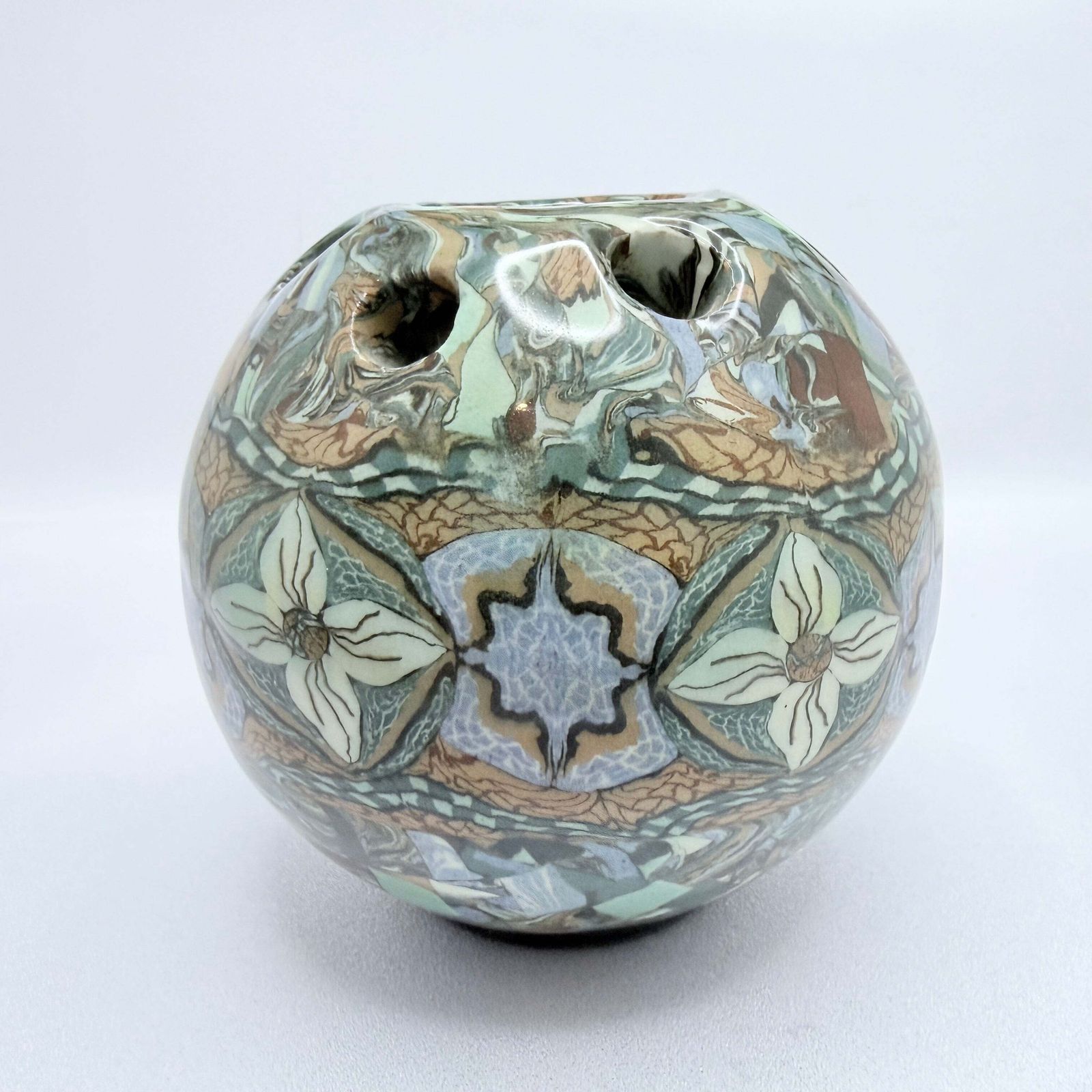 Jean Gerbino, Vallauris France. Ceramic Posy Potpourri Vase photo for sale