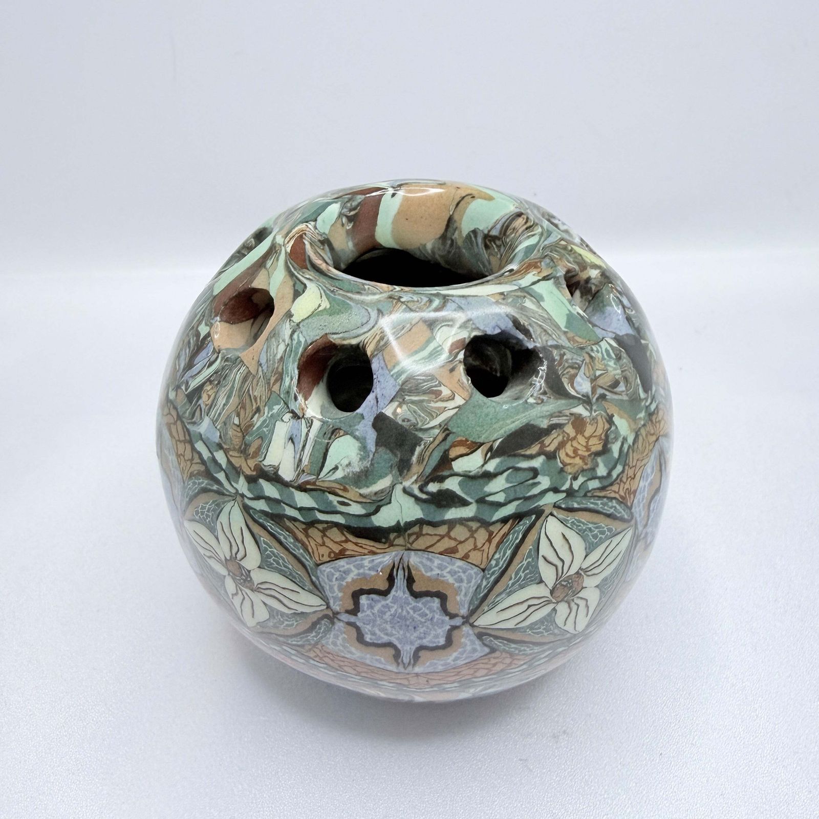 Jean Gerbino, Vallauris France. Ceramic Posy Potpourri Vase photo Home Decor