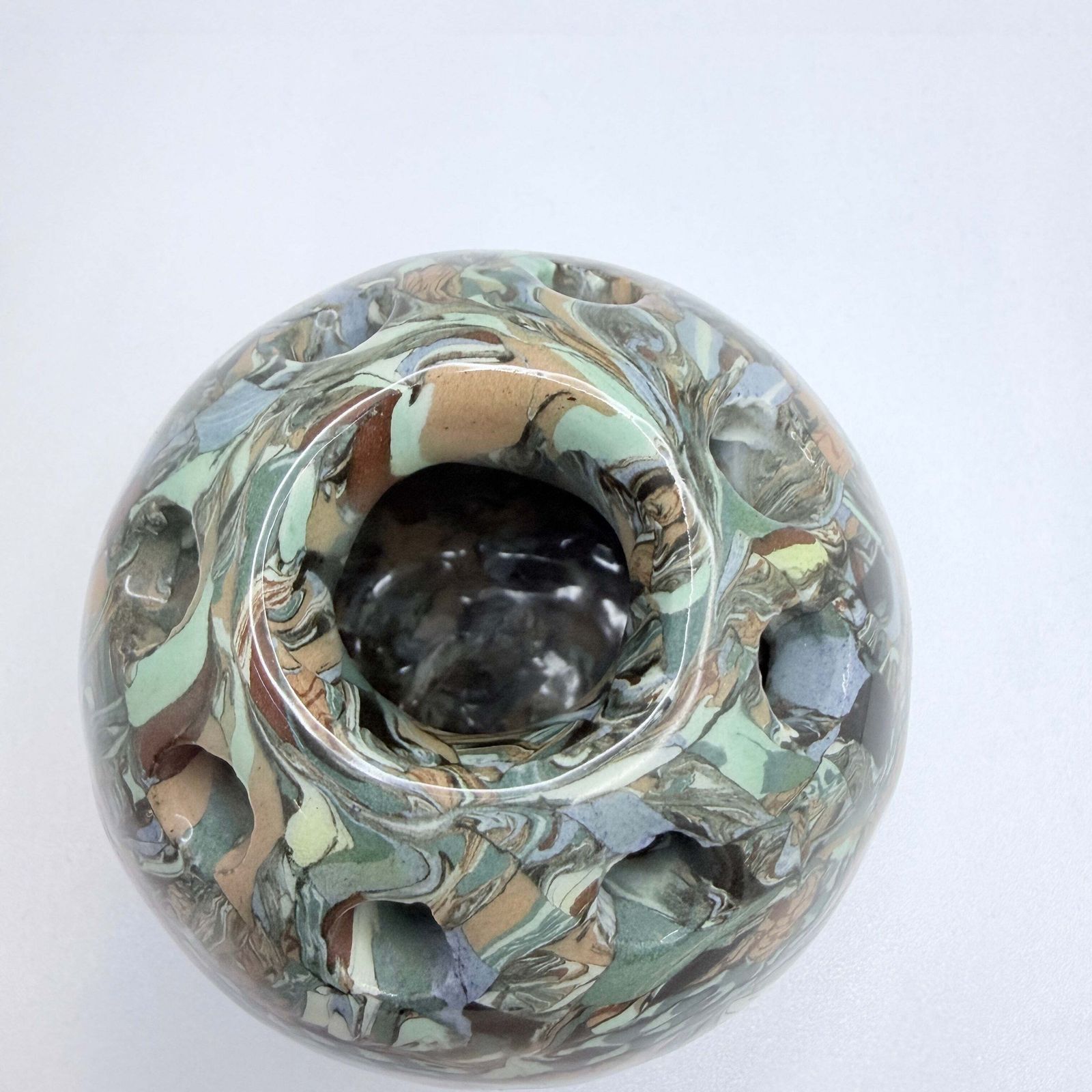 Jean Gerbino, Vallauris France. Ceramic Posy Potpourri Vase photo 138.0