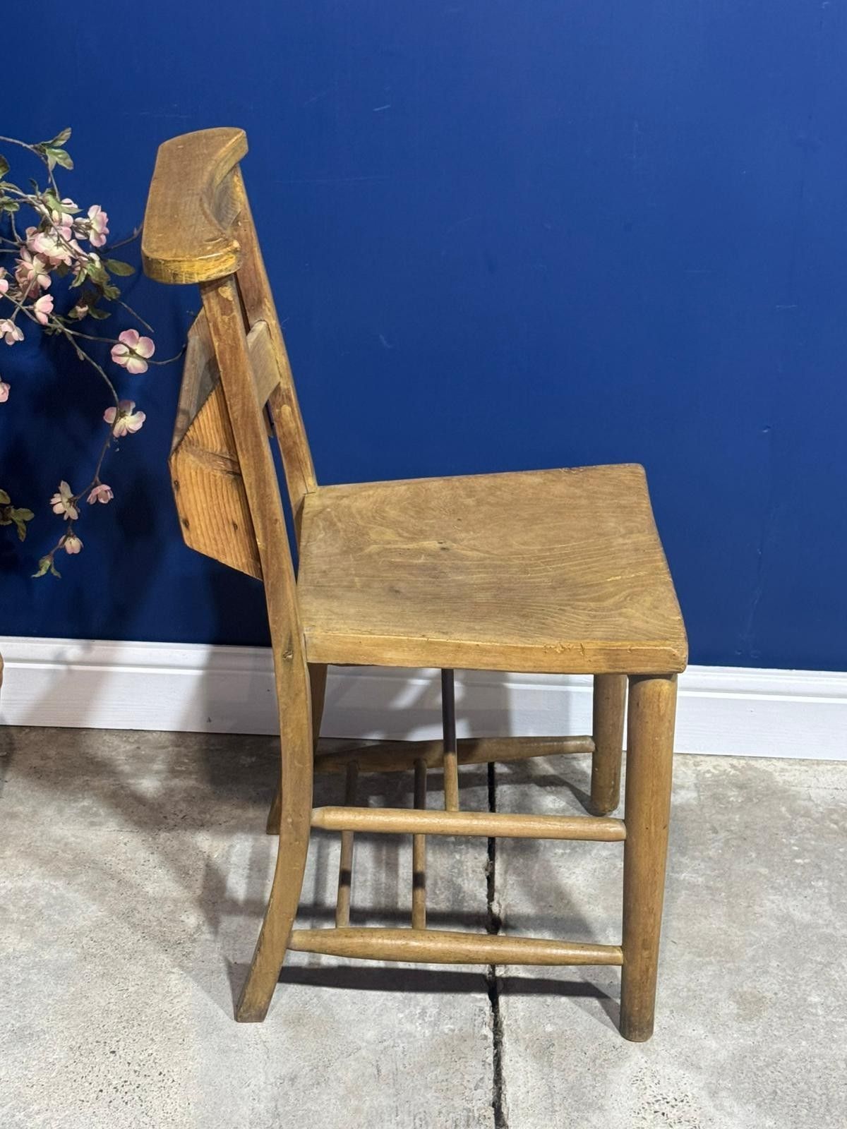 Victorian Chair Elm And Beech Church Chapel Chair Farmhouse photo 60.0