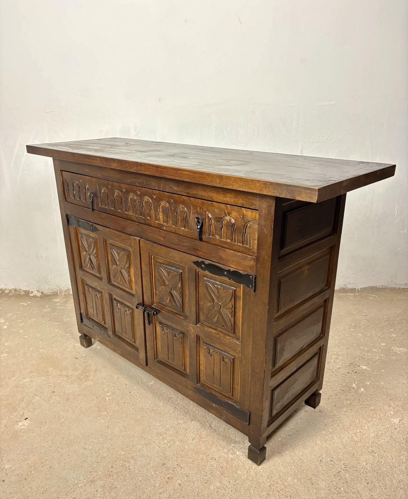 Castilian Rustic Cabinet Chest With One Drawer, 1940s photo buy