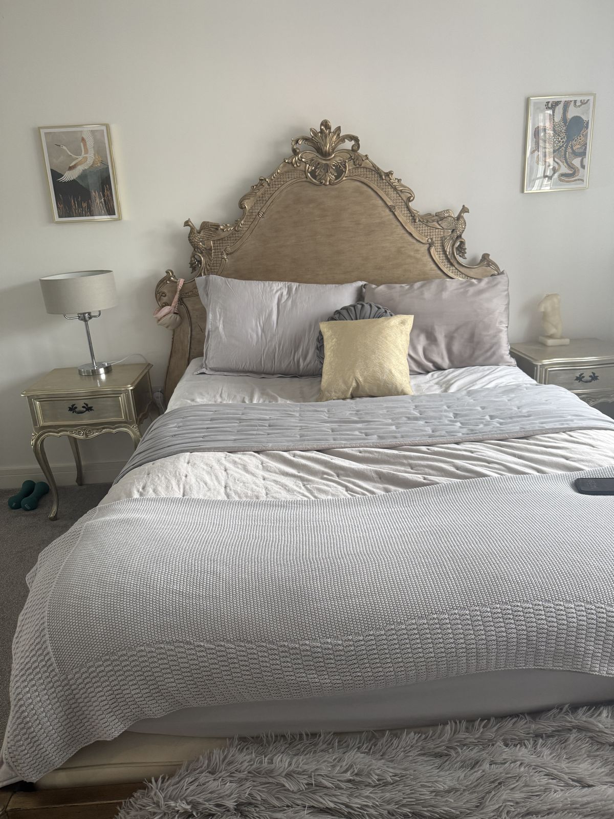 ‘ And So To Be D’versailles Leafed Super King Frame – Hand Carved Solid Wood French Style Bed