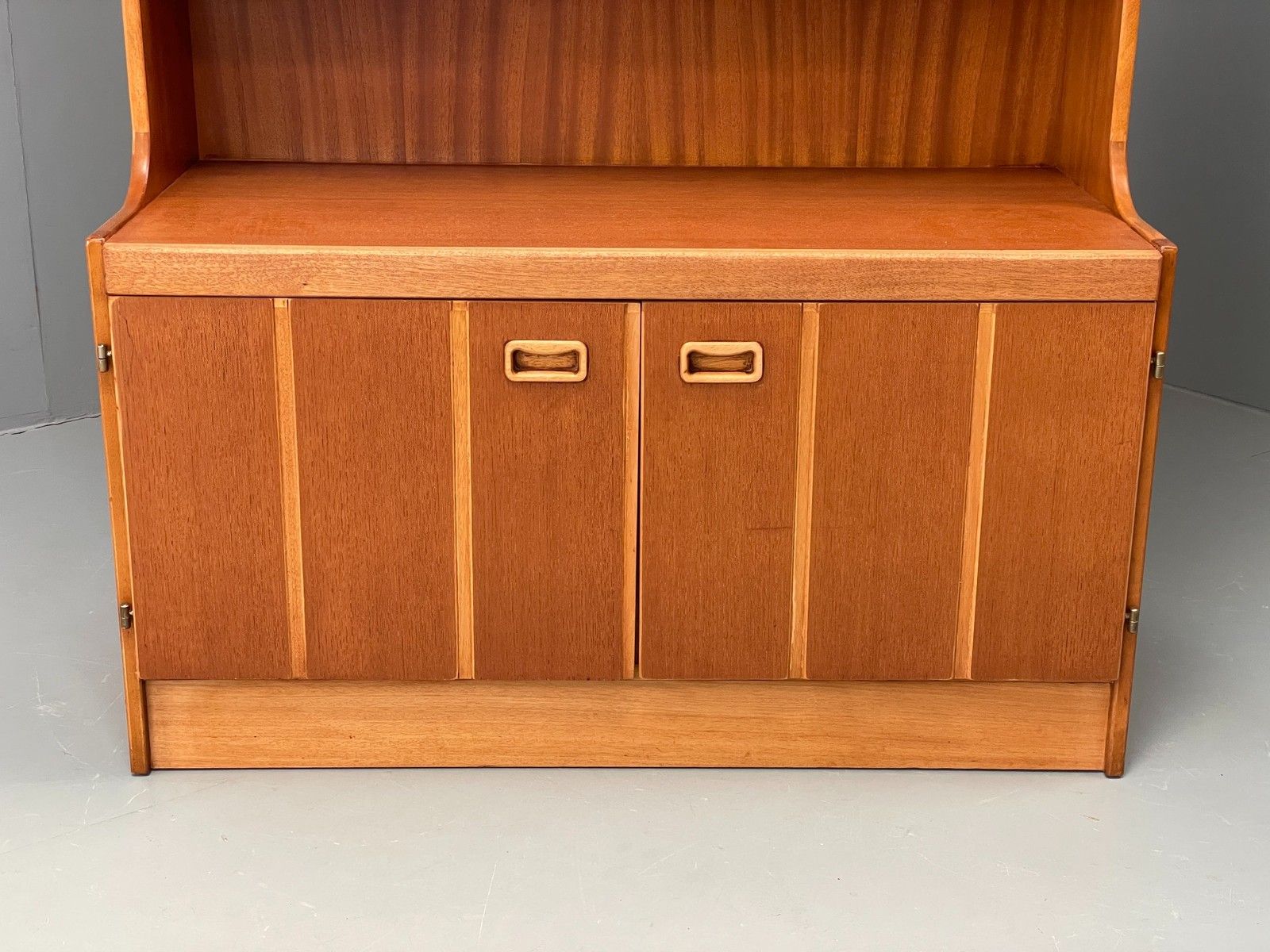 Vintage Teak Wall Unit Jentique 1970s Retro Shelving Glazed Eb11971 photo furniture