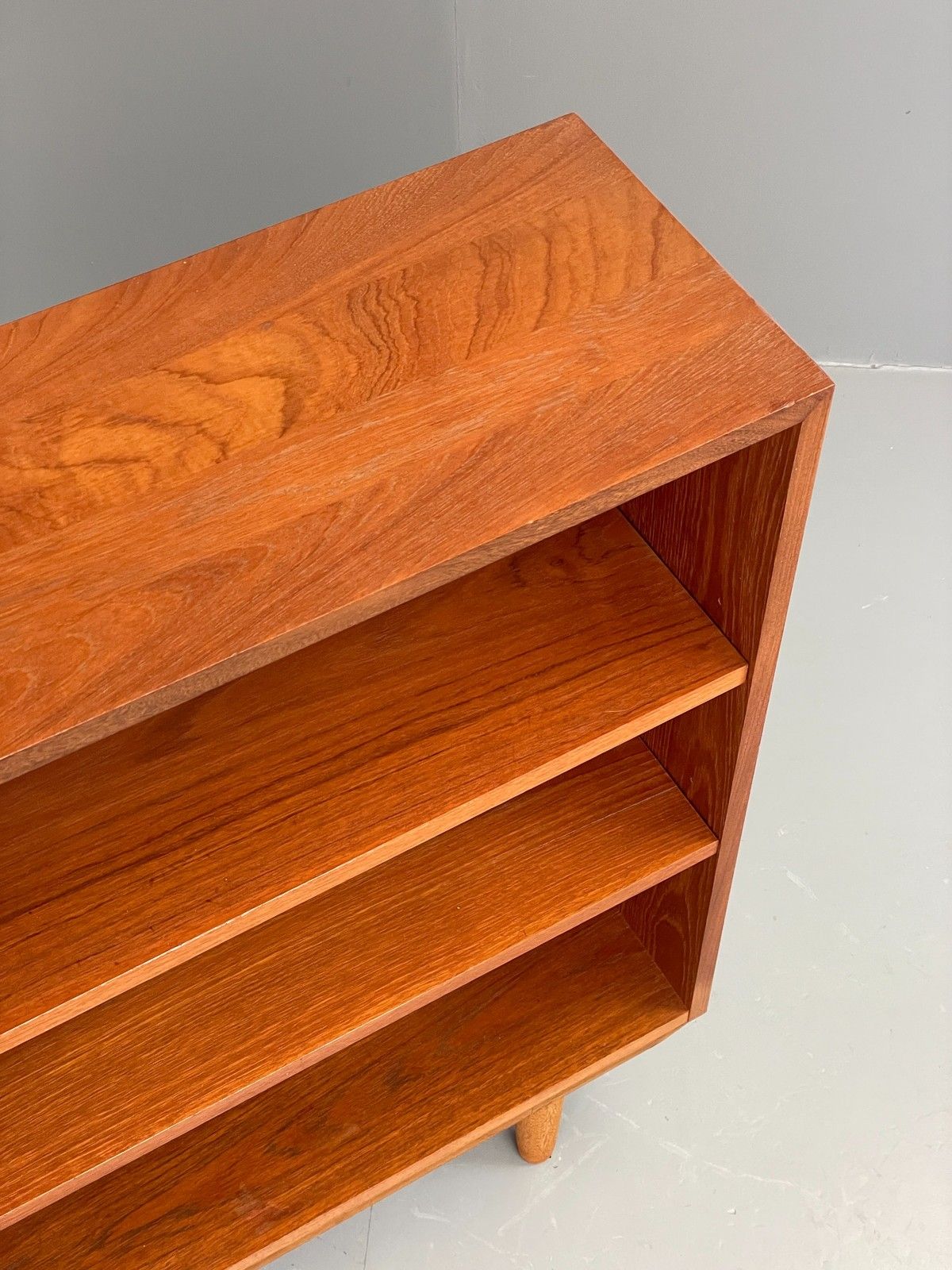 photo vintage Vintage 1960s Teak Bookcase Retro Shelving Adjustable Mid Century Eb11974