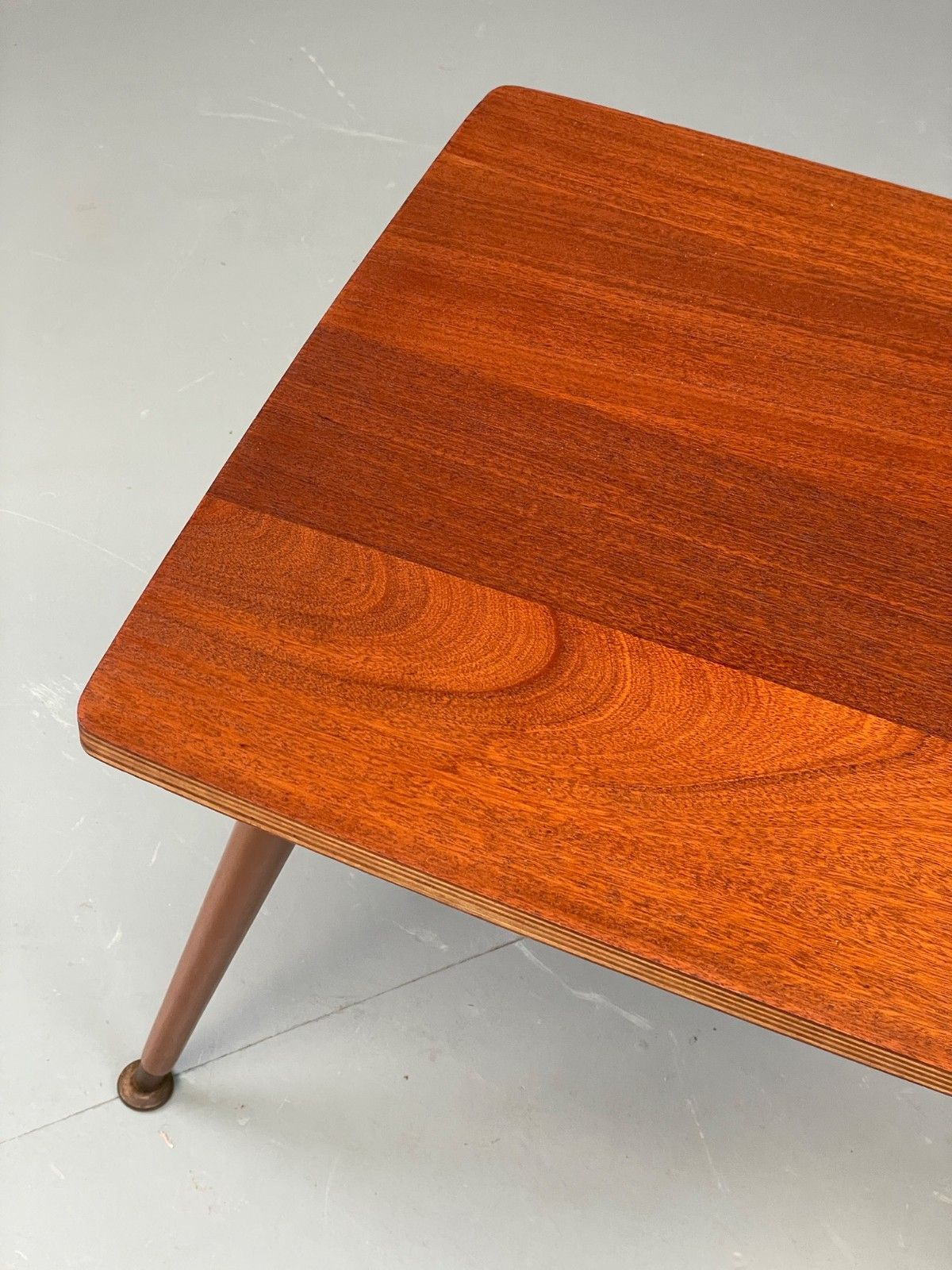 Vintage 1960s Side Table Spindle Legs Mahogany Ply Top Mid Century Eb11880 photo vinterior