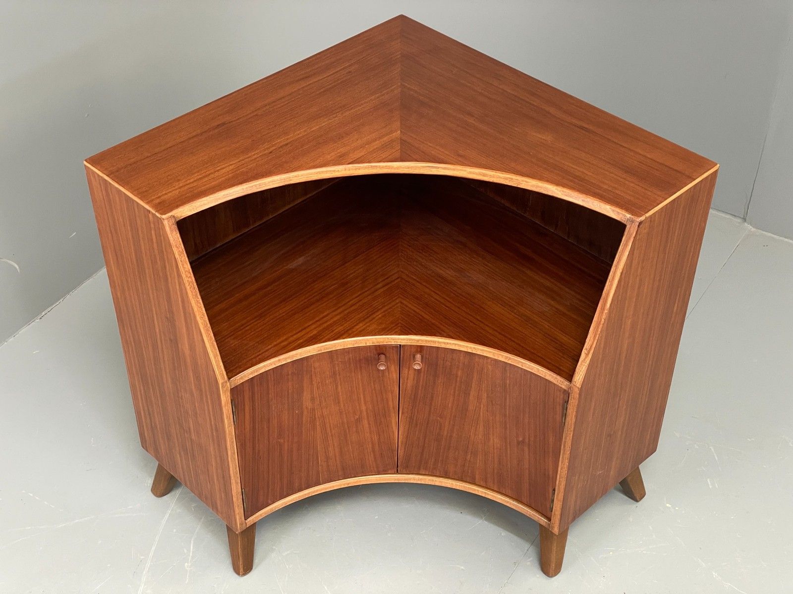 250.0 Vintage Teak Corner Cabinet 1960s Greaves & Thomas Mid Century Eb11983 photo