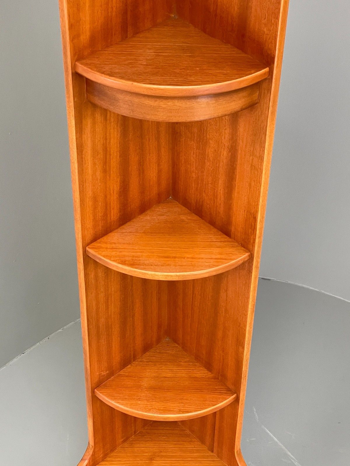 175.0 Vintage Teak Corner Cabinet By Jentique Tall 1970s Mid Century Shelving Eb11984 photo