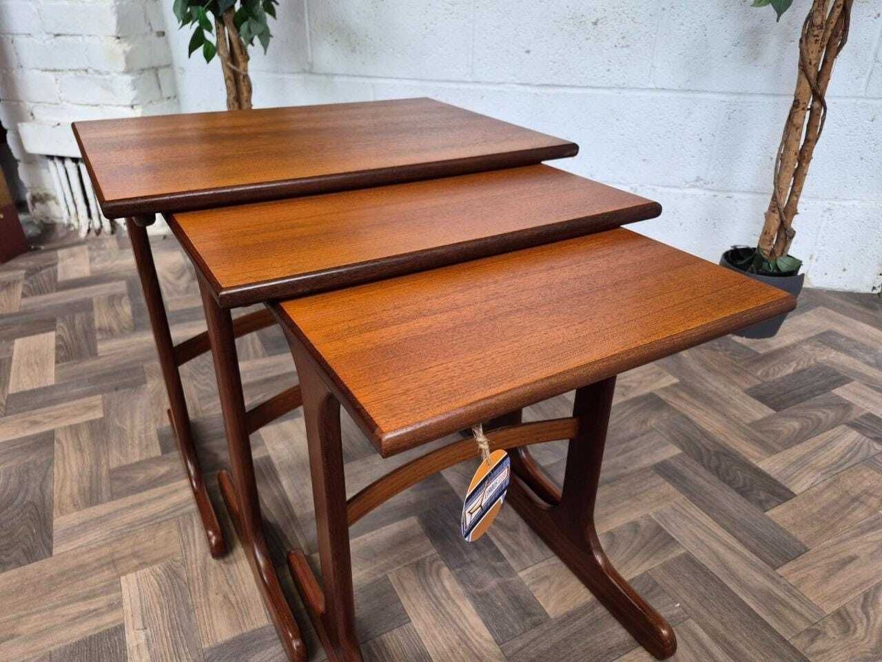 Vintage Mid Century G Plan Fresco Teak Nest Of Tables Danish Scandi Mcm Retro photo for sale