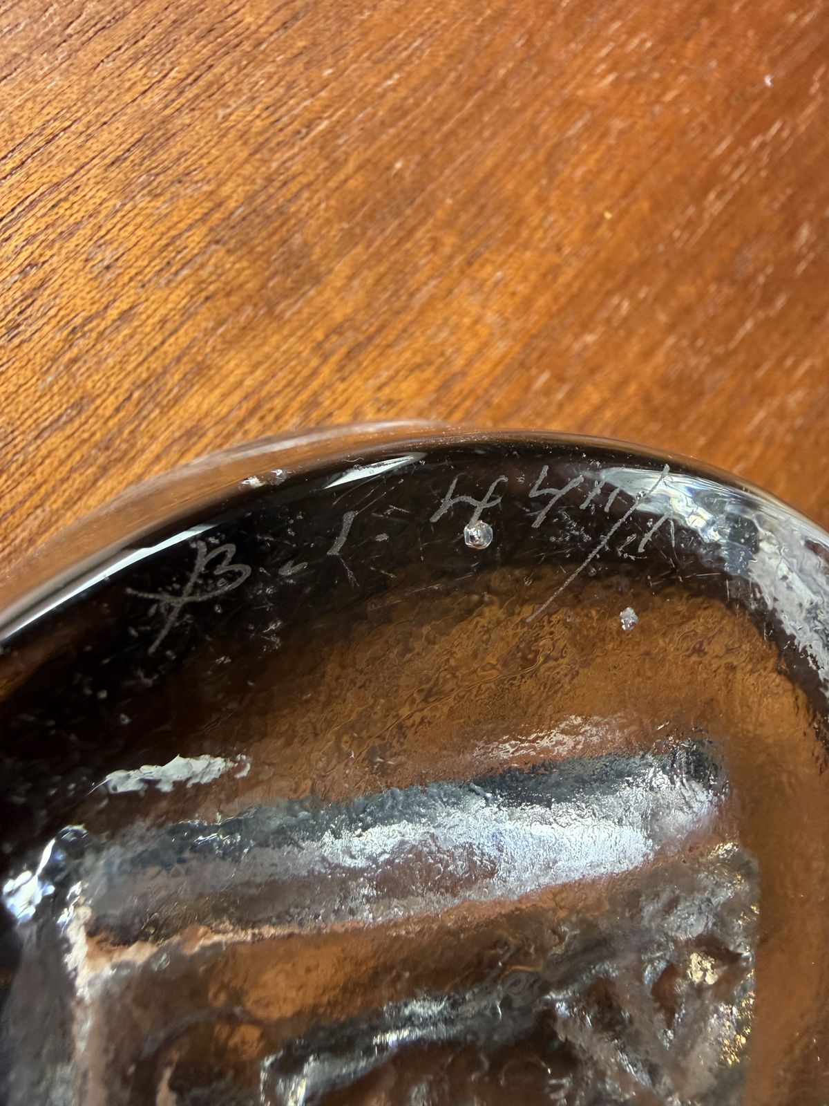 Vintage Erik Höglund For Boda Glass Art Paperweight photo Art