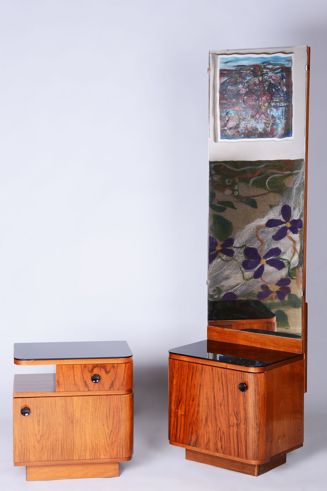 Restored Art Deco Dressing Mirror, By J. Halabala For Up Zavody, Czech, 1940s