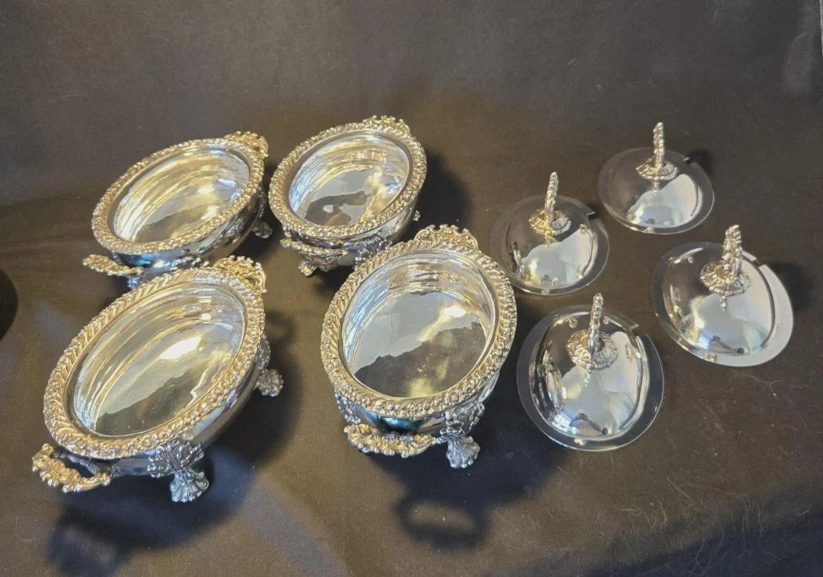 Home Decor C1780 Georgian Antique Silver Plated 4 Matching Tureens Matthew Boulton photo