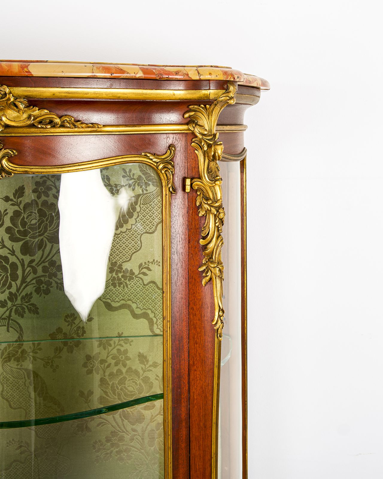 Antique French Ormolu Mounted Vitrine Cabinet In The Manner Of François Linke photo vinterior