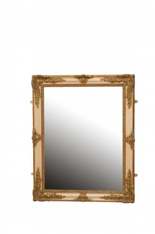 French Antique Wall Mirror With Original Glass Restored In Good Condition H107cm