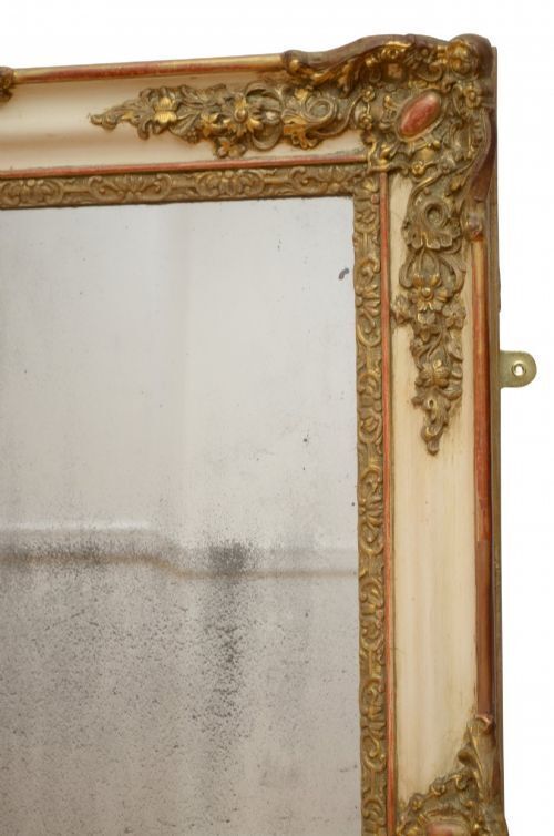 photo for sale French Antique Wall Mirror With Original Glass Restored In Good Condition H107cm