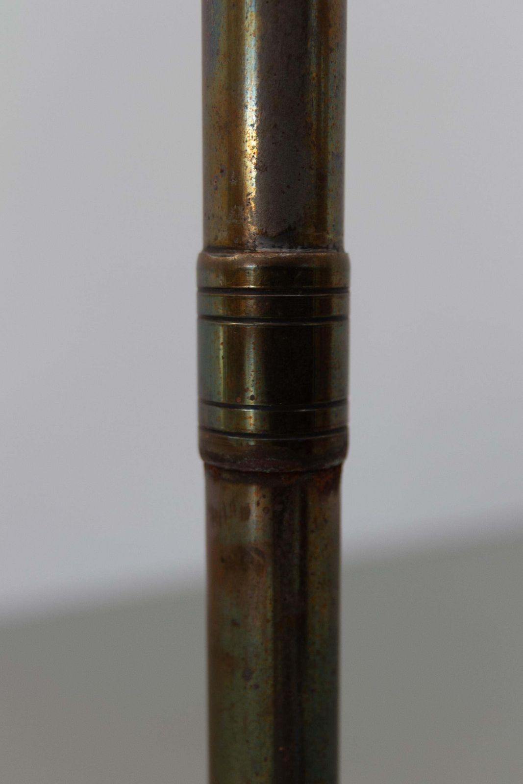 1262.0 Danish Art Deco Floor Lamp In Brass, Wood And Iron By Lyfa, 1920s. photo