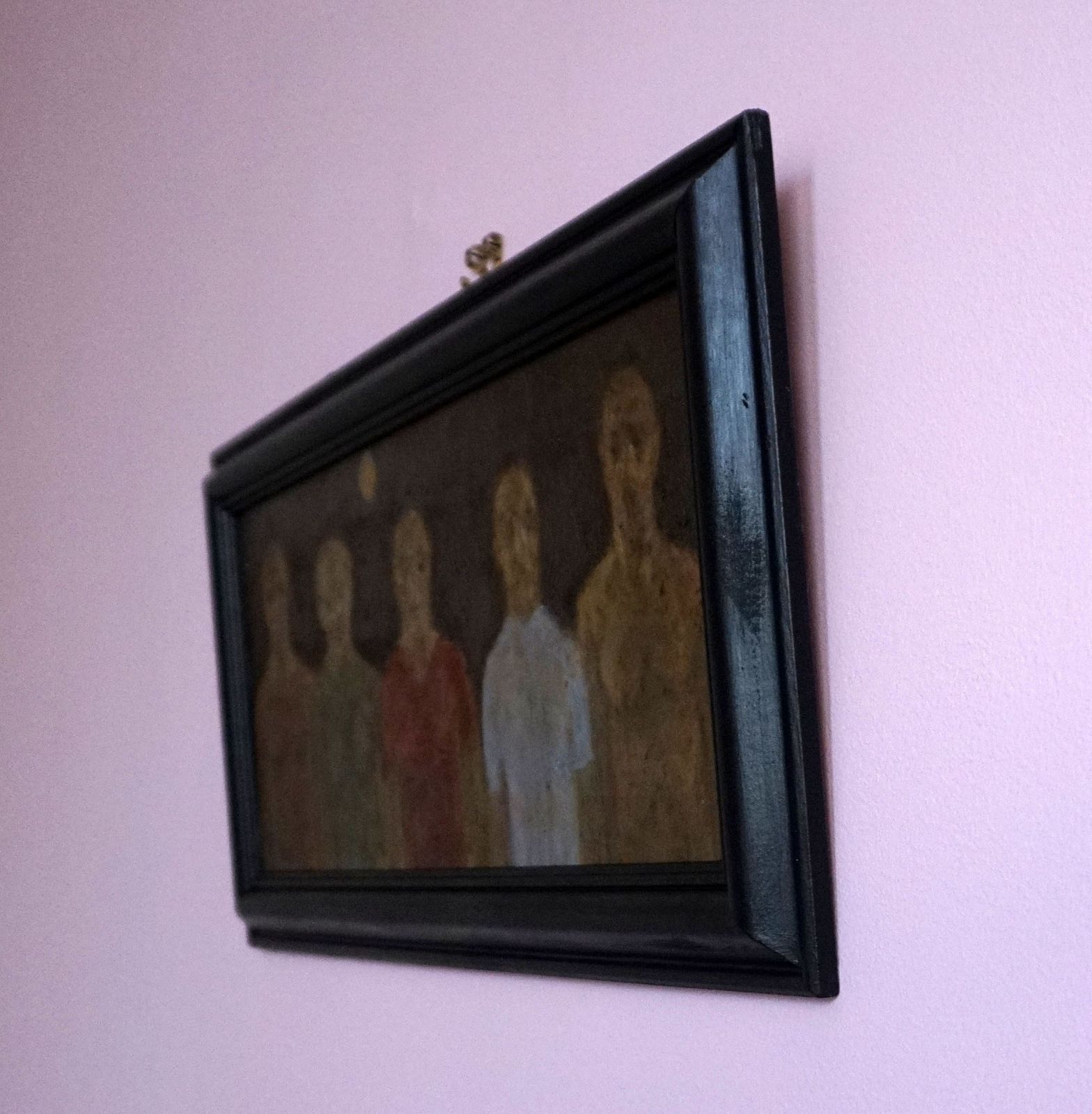 Vintage Oil Painting 'Figure Group' Albert Harold Palmer Rca Signed & Framed photo vintage