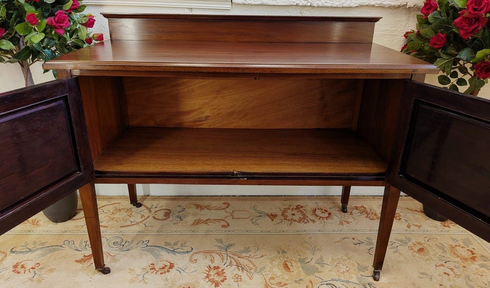 Edwardian Inlaid Mahogany 2 Door Wash Stand photo 195.0