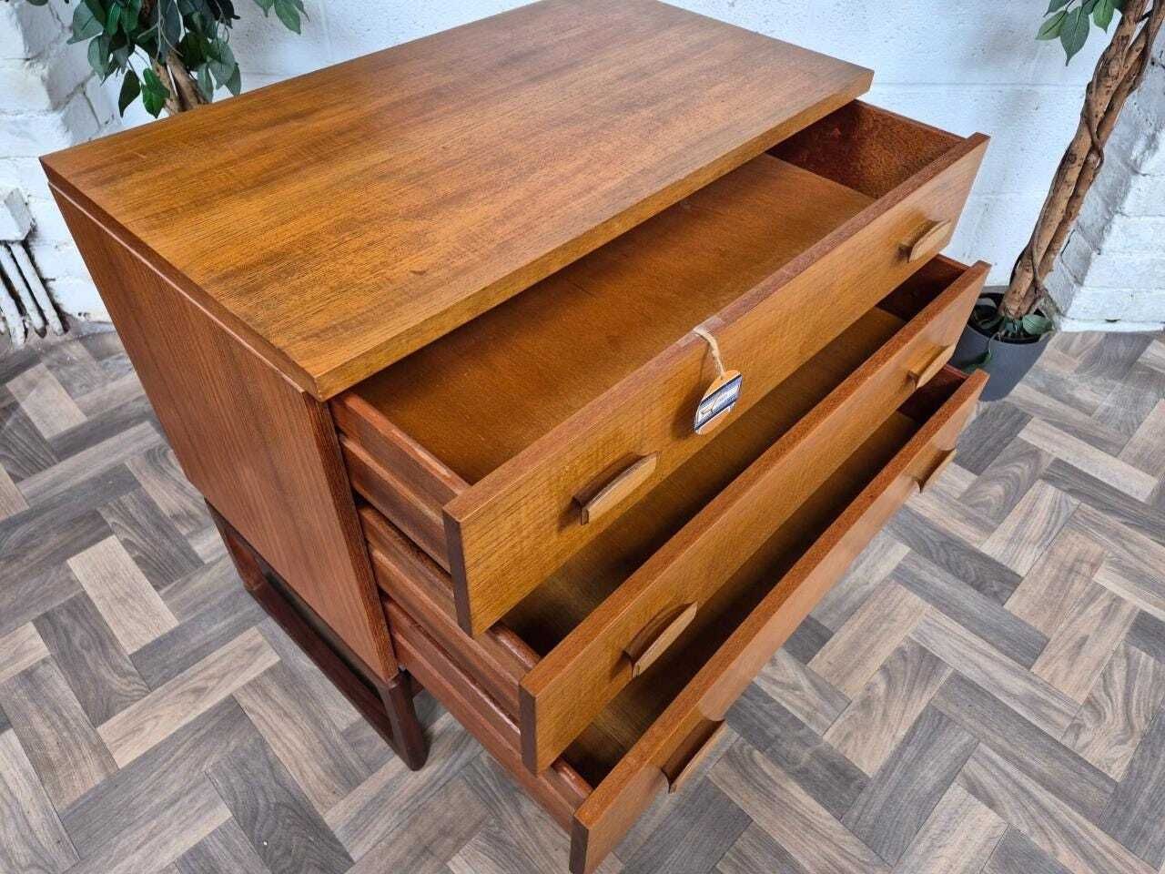 photo furniture Vintage Mid Century G Plan Quadrille Chest Of 3 Drawers Scandi Retro Mcm