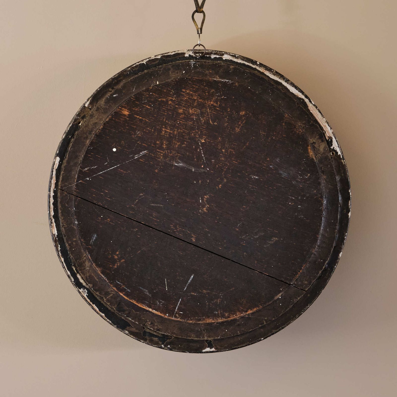 Small Early 19th Century Japanned Convex Mirror photo furniture