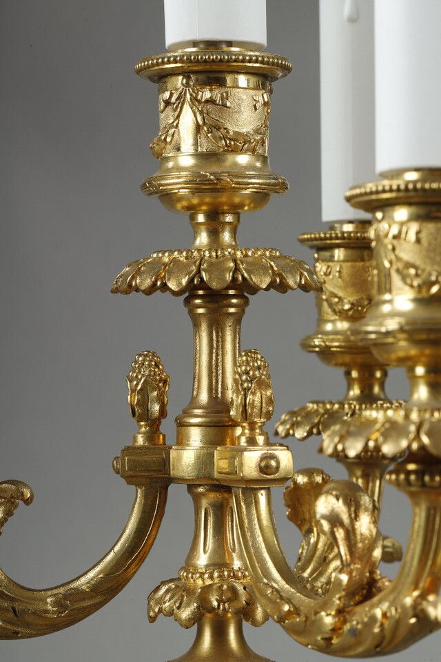 Pair Of Louis XVI Style Gilt Bronze Candelabra photo vinterior