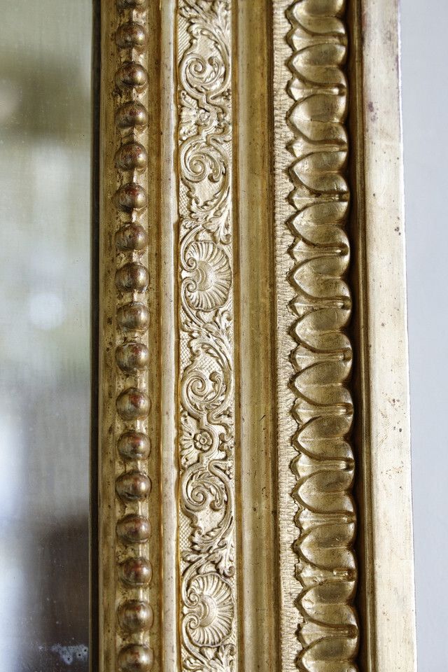 Home Decor Gilded Wood Mirror In The Napoleon III Style, 19th Century photo