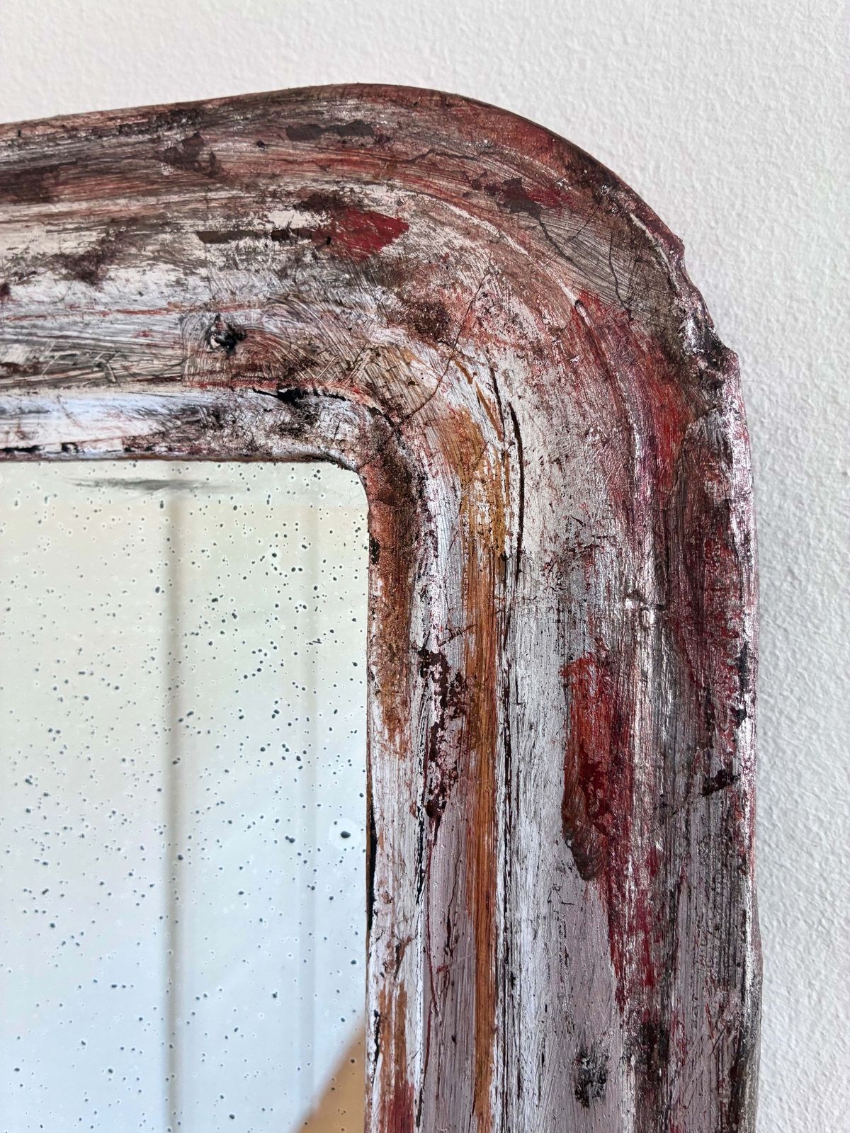 Antieke Franse Louis Philippe spiegel in verzilverd en verguld hout – eind 19e eeuw photo furniture