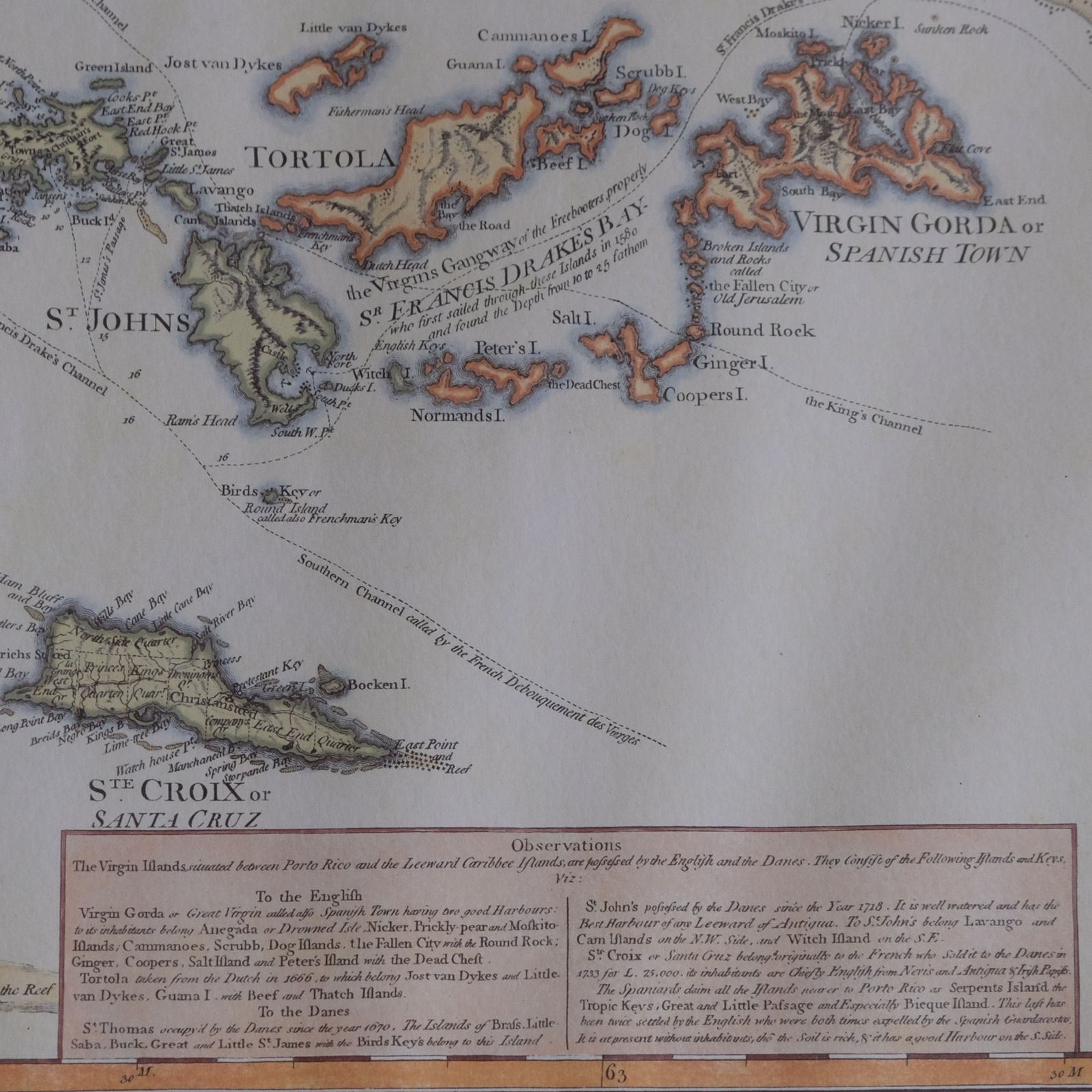 The Virgin Islands From English And Danish Surveys, By Thomas Jeffries photo buy