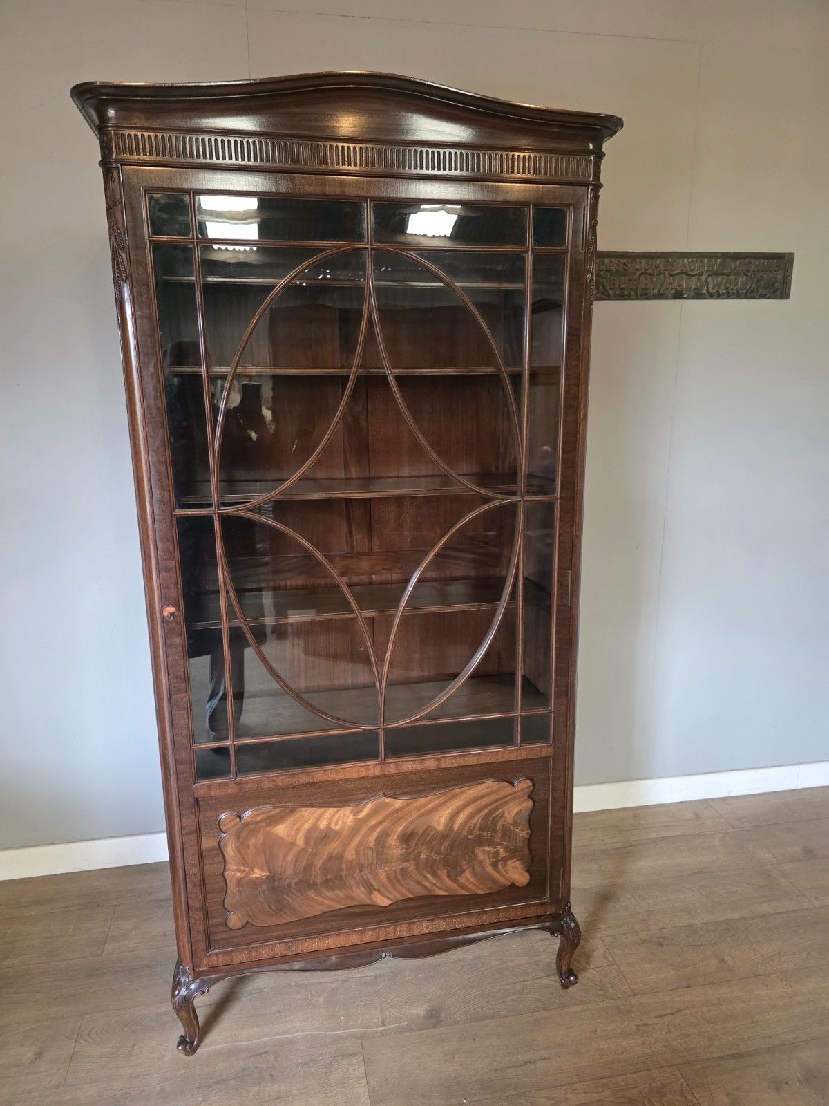 Antique Glazed Maghongy Bookcase 1900s