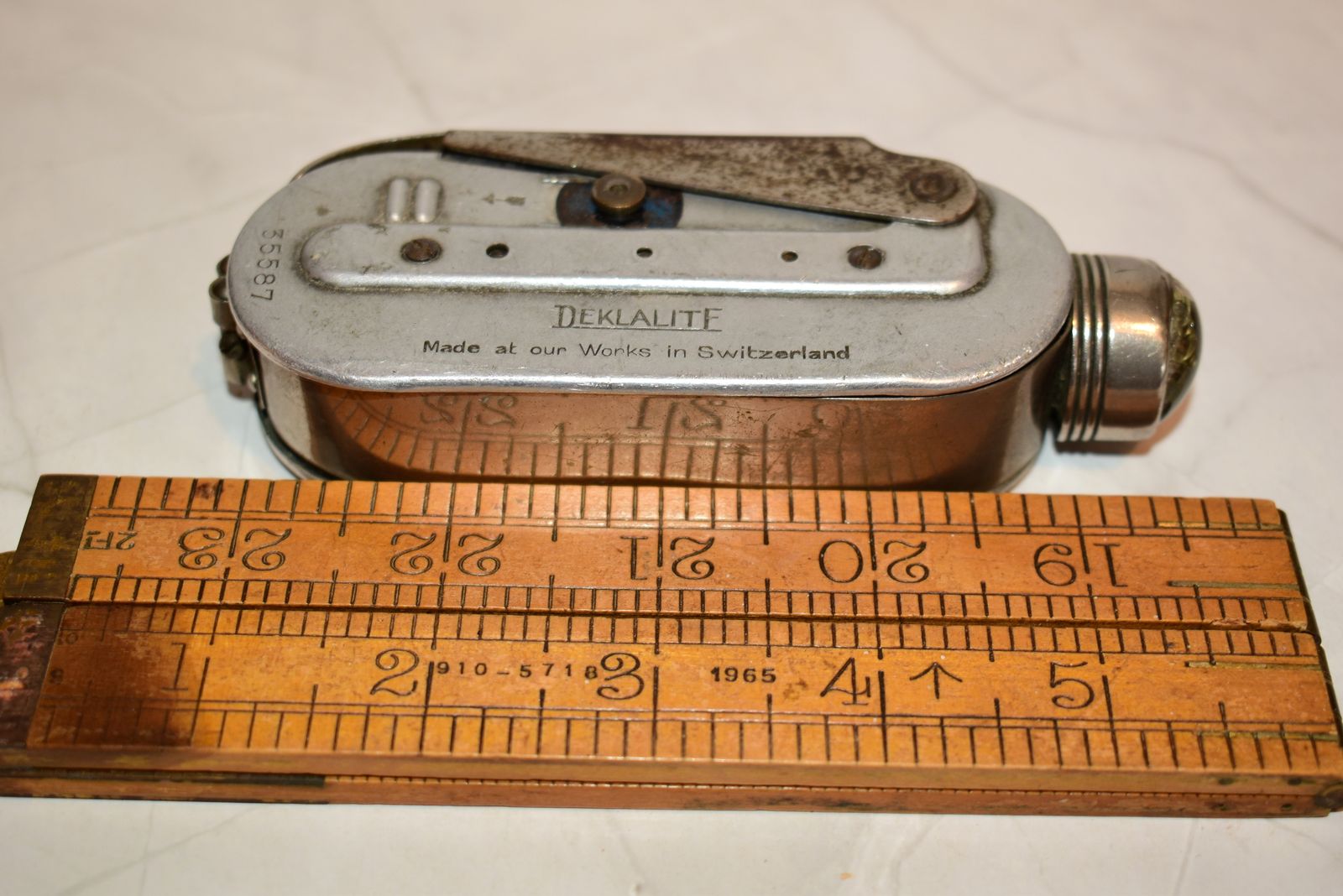 Rare Wwii British Military Issue 'Deklalite' Dynamo Torch – Working Swiss Patent photo furniture