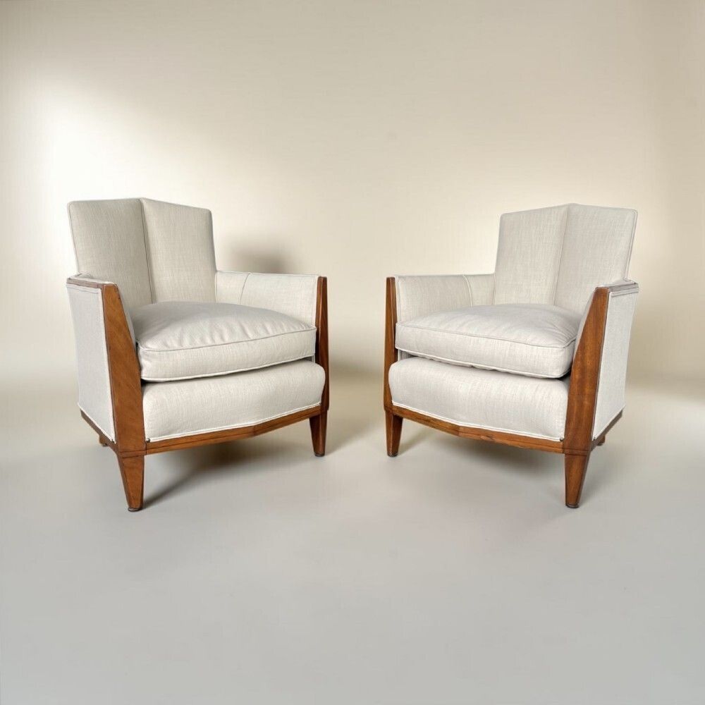A Pair Of Art Deco Armchairs photo for sale
