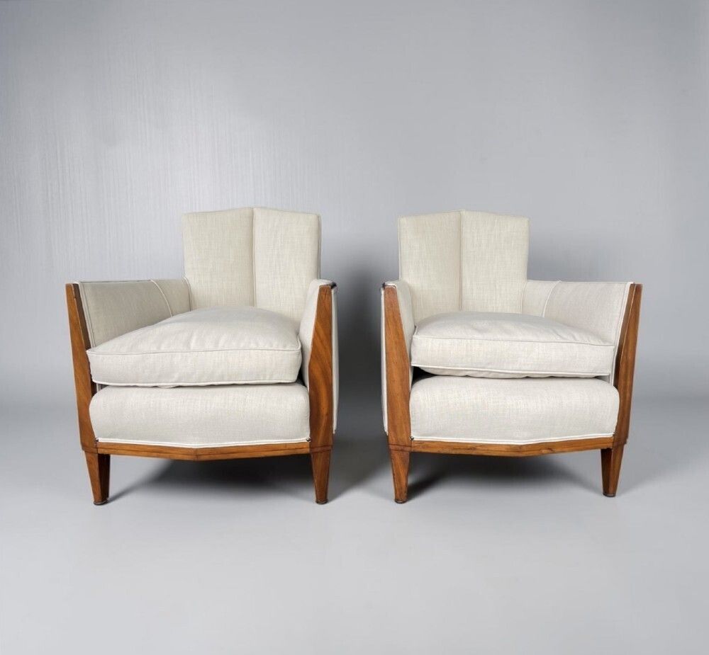 A Pair Of Art Deco Armchairs photo vintage