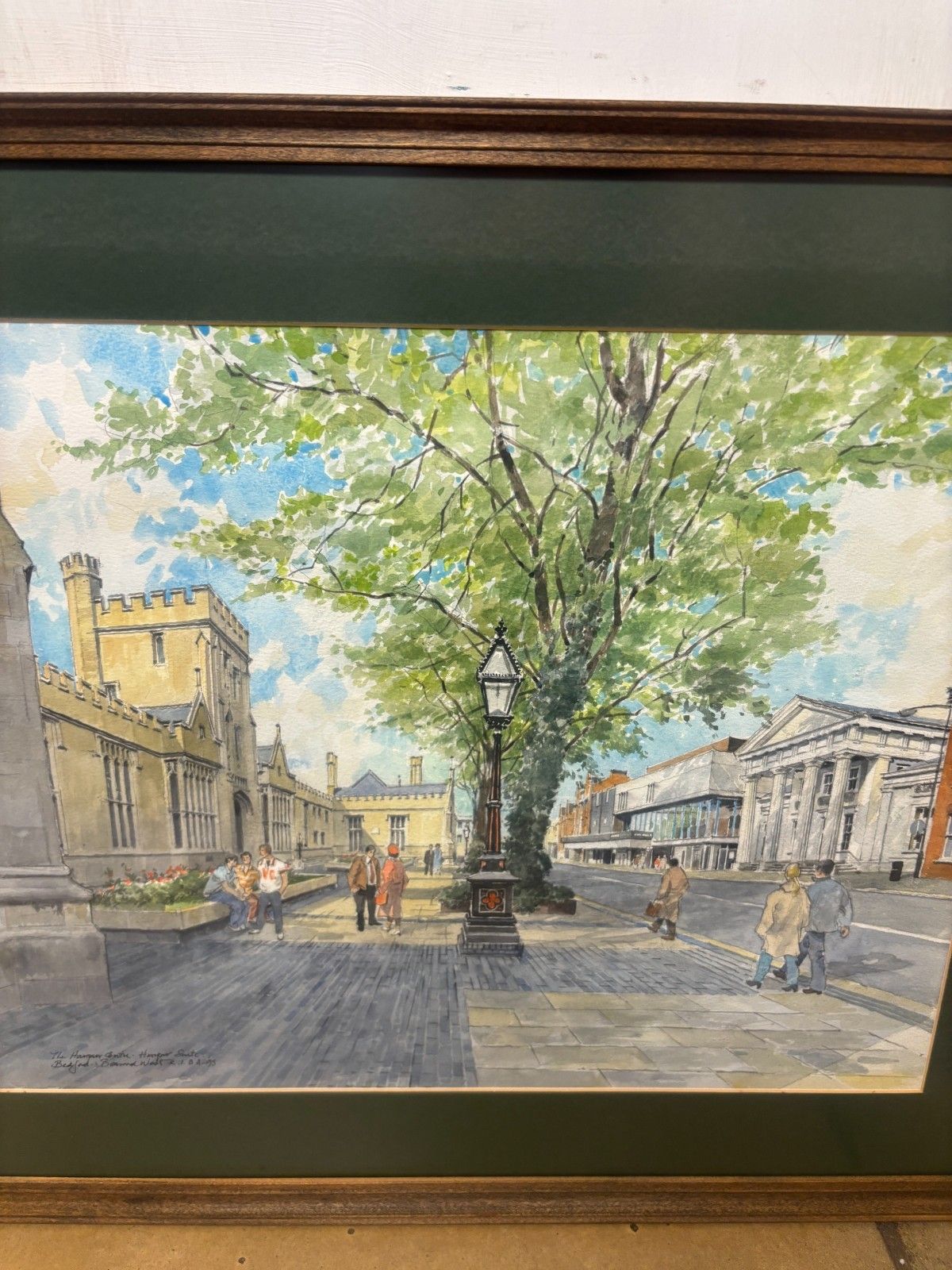 Original Watercolour Painting Of The Harpur Centre, Bedford By Bernard West 1995 photo for sale