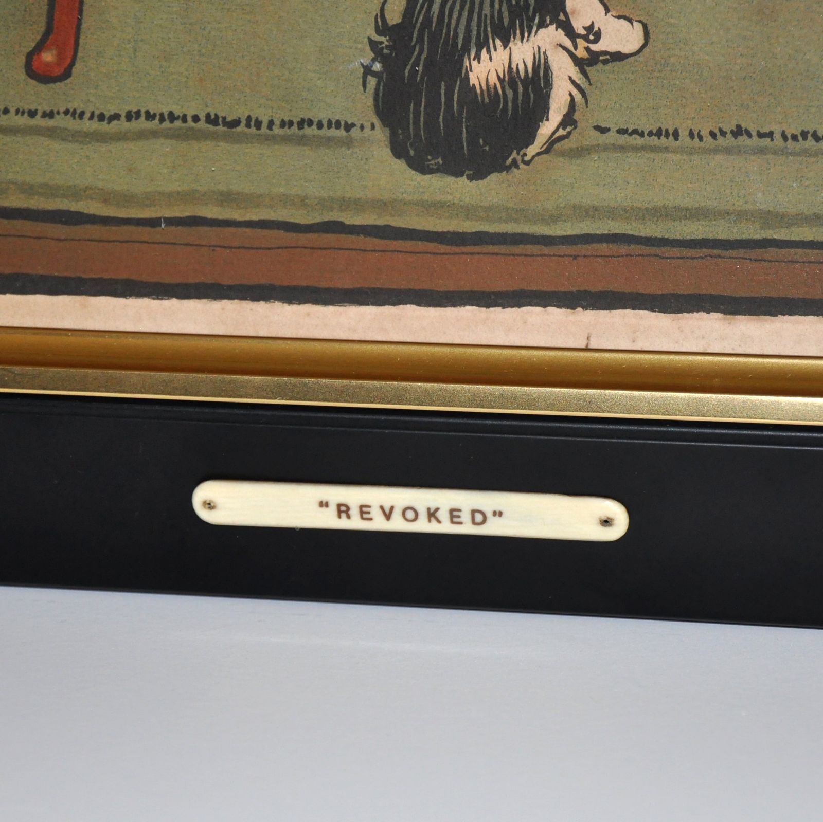 Cecil Aldin   Lithograph On Board   "Revoked"   Circa 1900 Antique Print photo Art