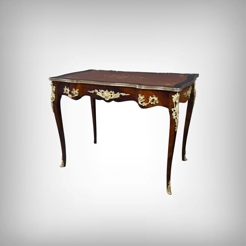 Louis XV Style Mahogany Writing Desk – Early 20th Century
