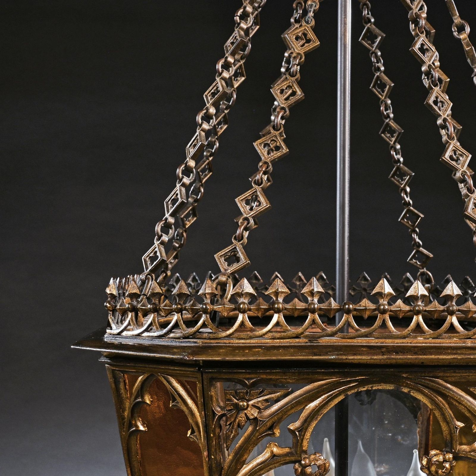Napoleon Buonapartes Regency Gilt Brass Hall Lantern Supplied By George Bullock For Use At St Helena photo vinterior