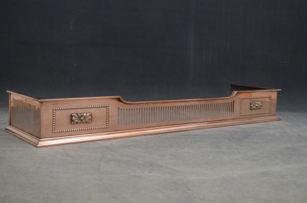 Victorian Copper Fender With Flower Patera And Beaded Decoration photo Home Fixtures