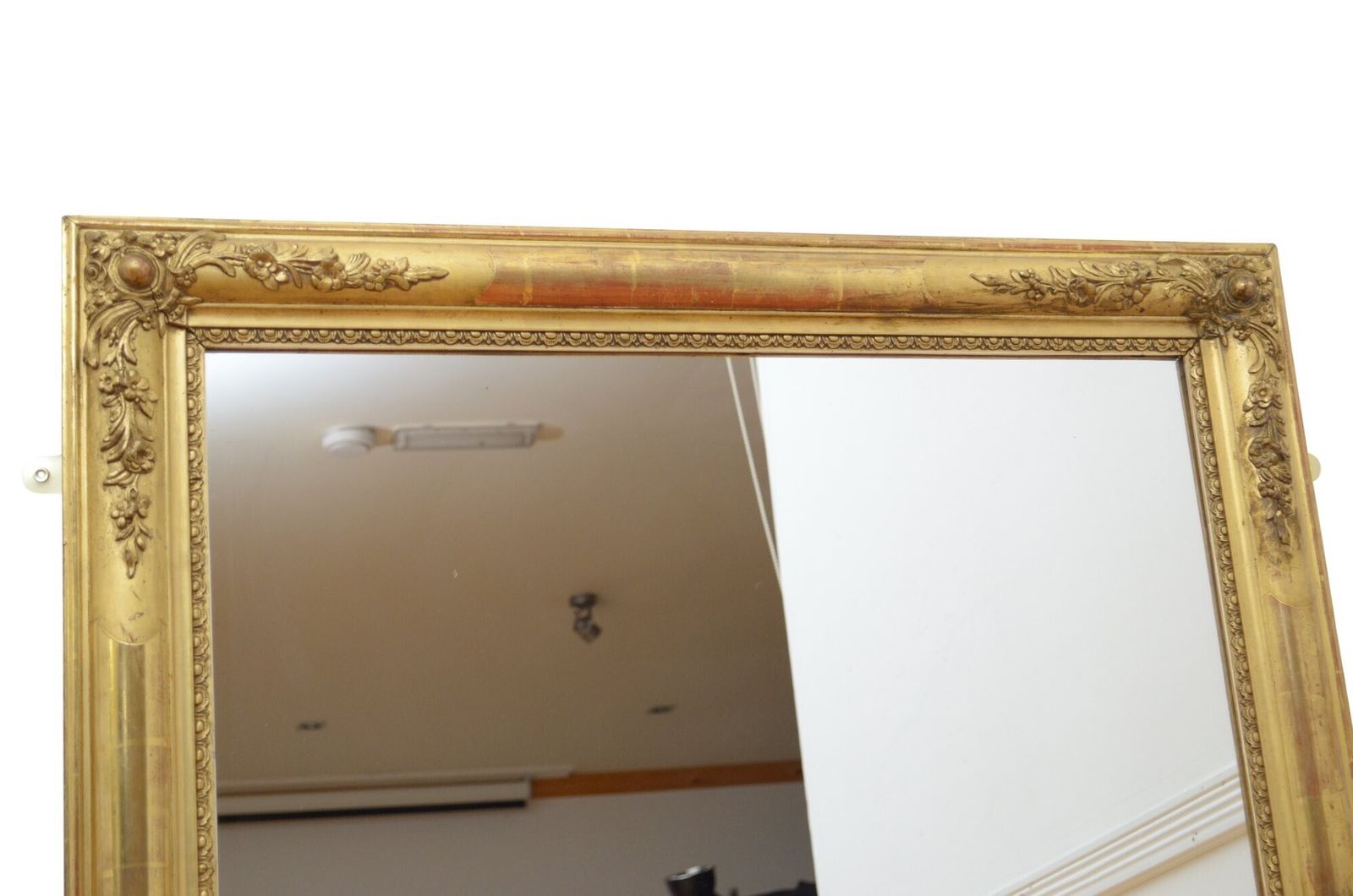 Giltwood Wall Mirror With Flowers And New Glass photo Home Decor