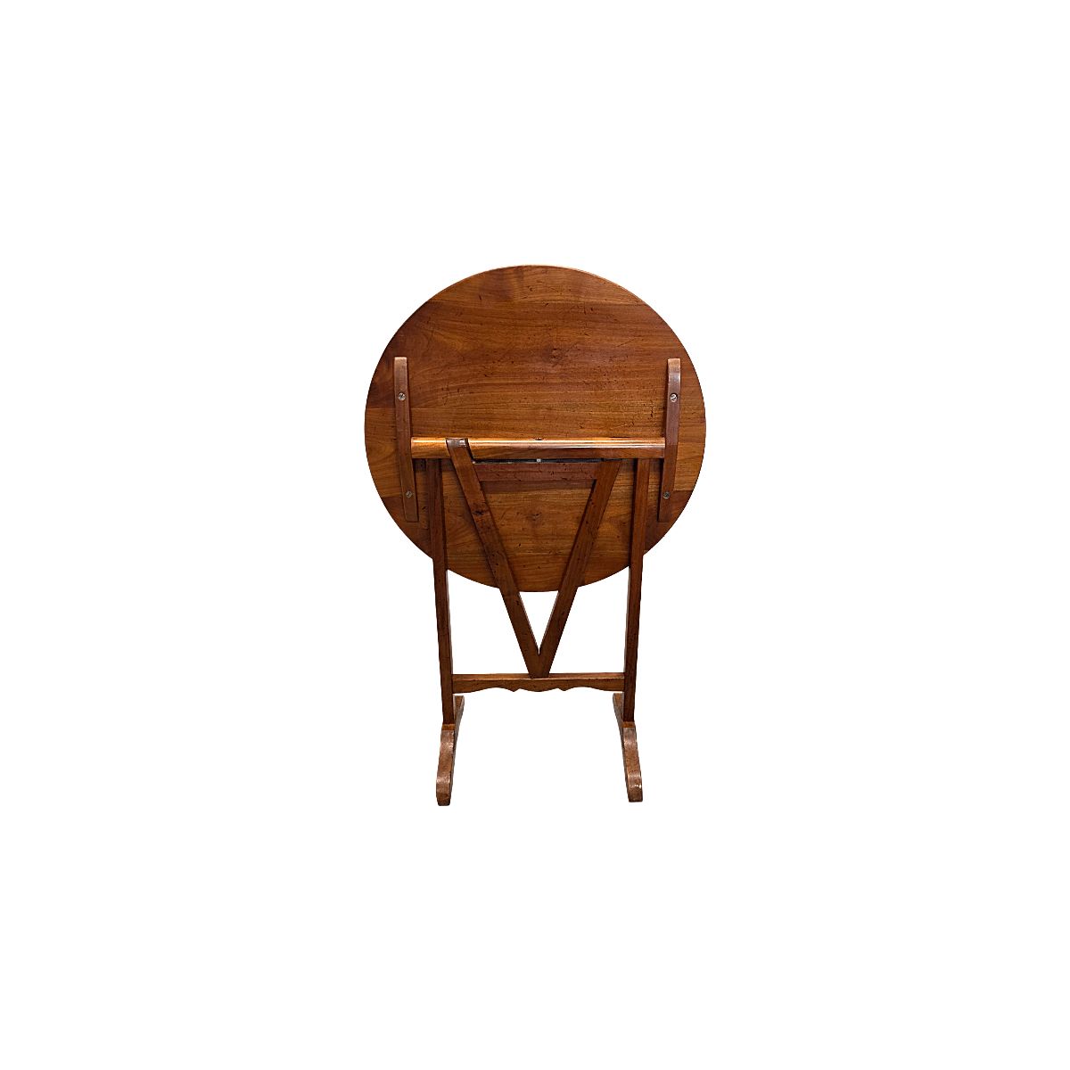 Table d'appoint Vigneron vintage en bois de cerisier, France, années 1980 photo vinterior