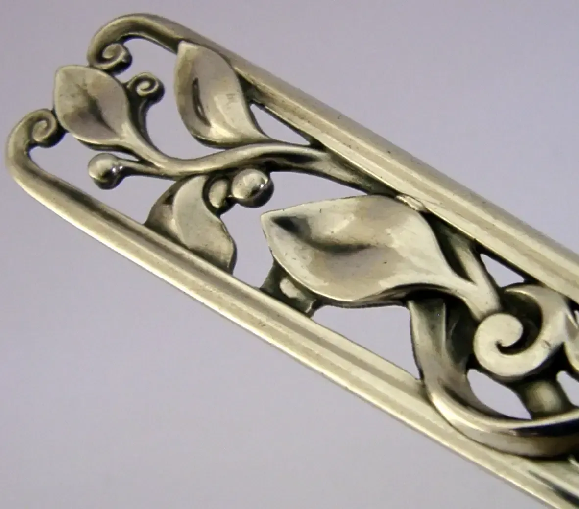 Heavy 90g Art Deco Danish Solid Silver Double Lipped Sauce Ladle 1947 Denmark photo for sale