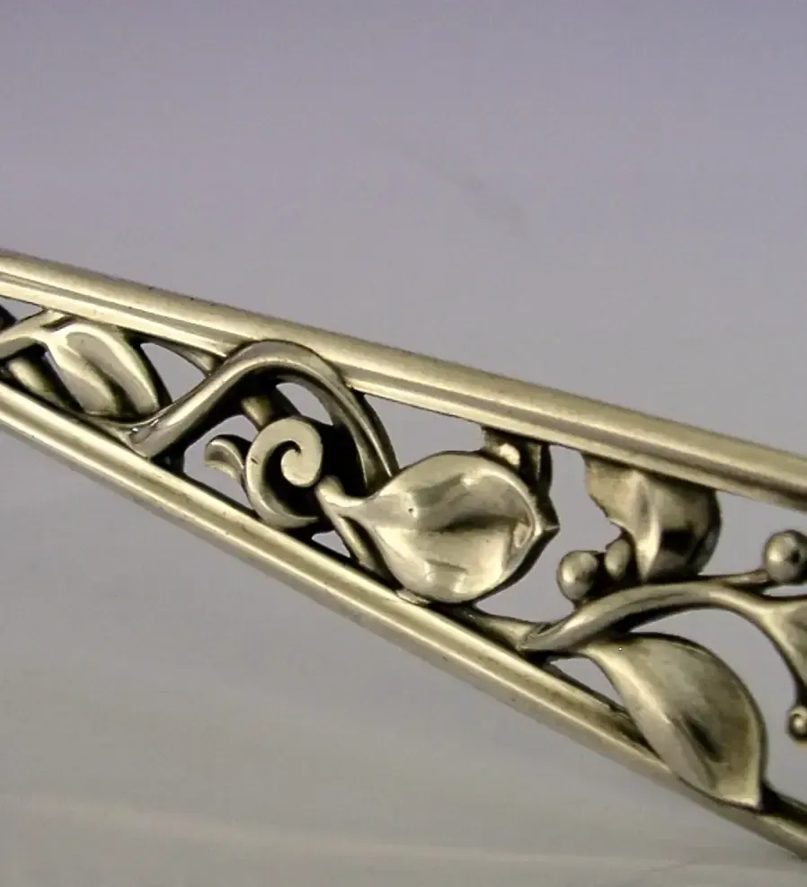 Heavy 90g Art Deco Danish Solid Silver Double Lipped Sauce Ladle 1947 Denmark photo vinterior