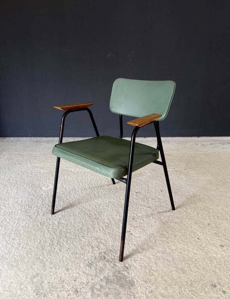 Space Age Design fauteuil "M" van Pierre Guariche voor Meurop, ca. jaren 1950 photo vintage