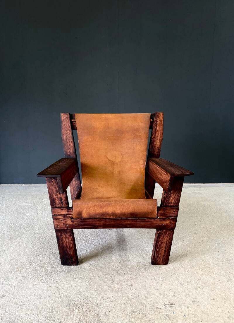 Midcentury Handcrafted Beach Sling Lounge Chair, Netherlands 1960's photo furniture
