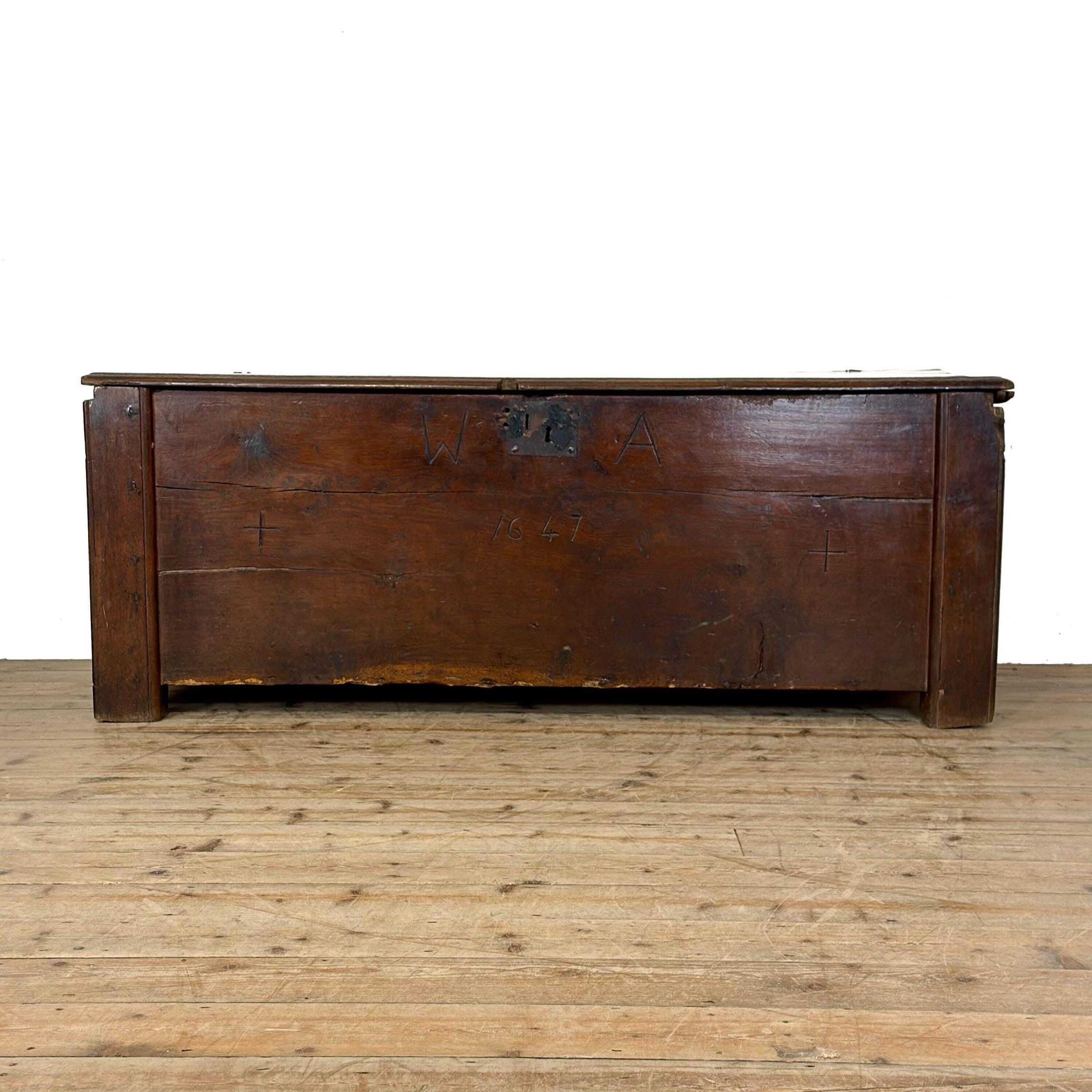 Antique Early Welsh Oak Large Coffer | Antique Coffer | Antique Furniture | Antiques | Antique Storage (M 6906)